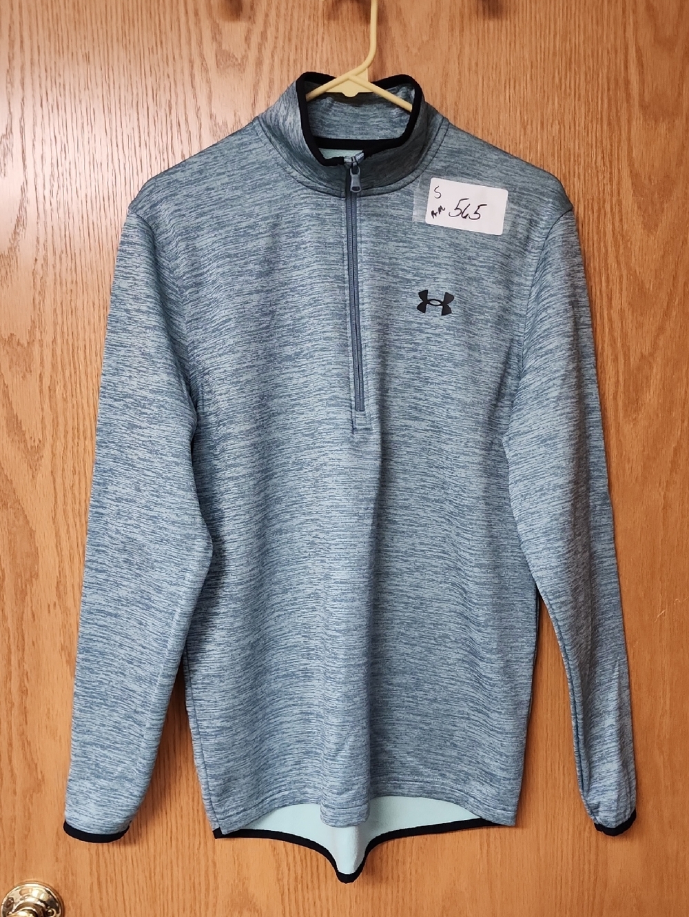 Under Armour Heathered Blue 1/4 Zip Pullover mens S number 565